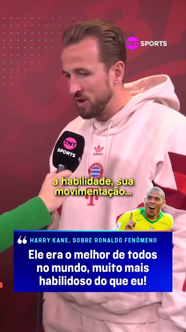 MUITO BRABO! HARRY KANE ESCOLHEU RONALDO FENÔMENO COMO O MAIOR DE TODOS #shorts